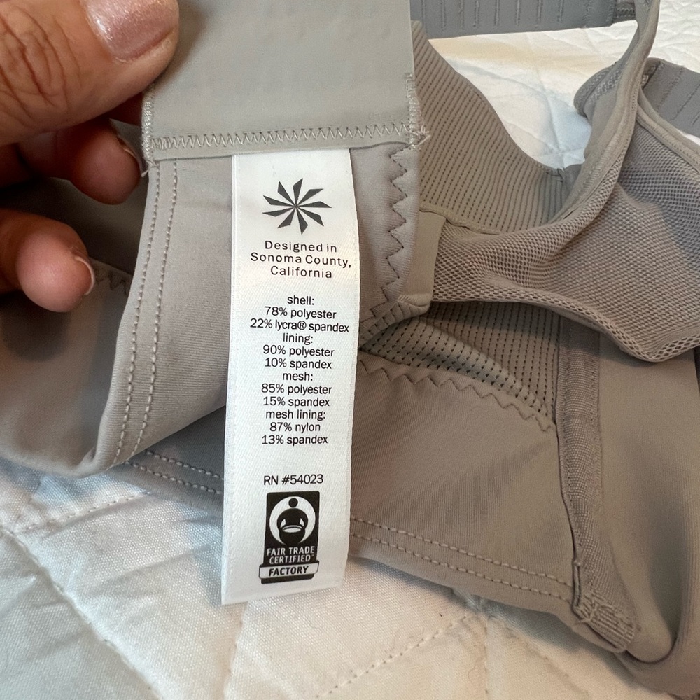 Athleta Gray Razorback Sports Bra - Picture 8 of 11